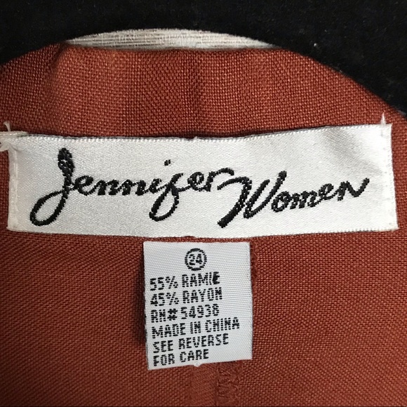 Jennifer Women Rust Short Sleeve Blazer - Picture 5 of 8